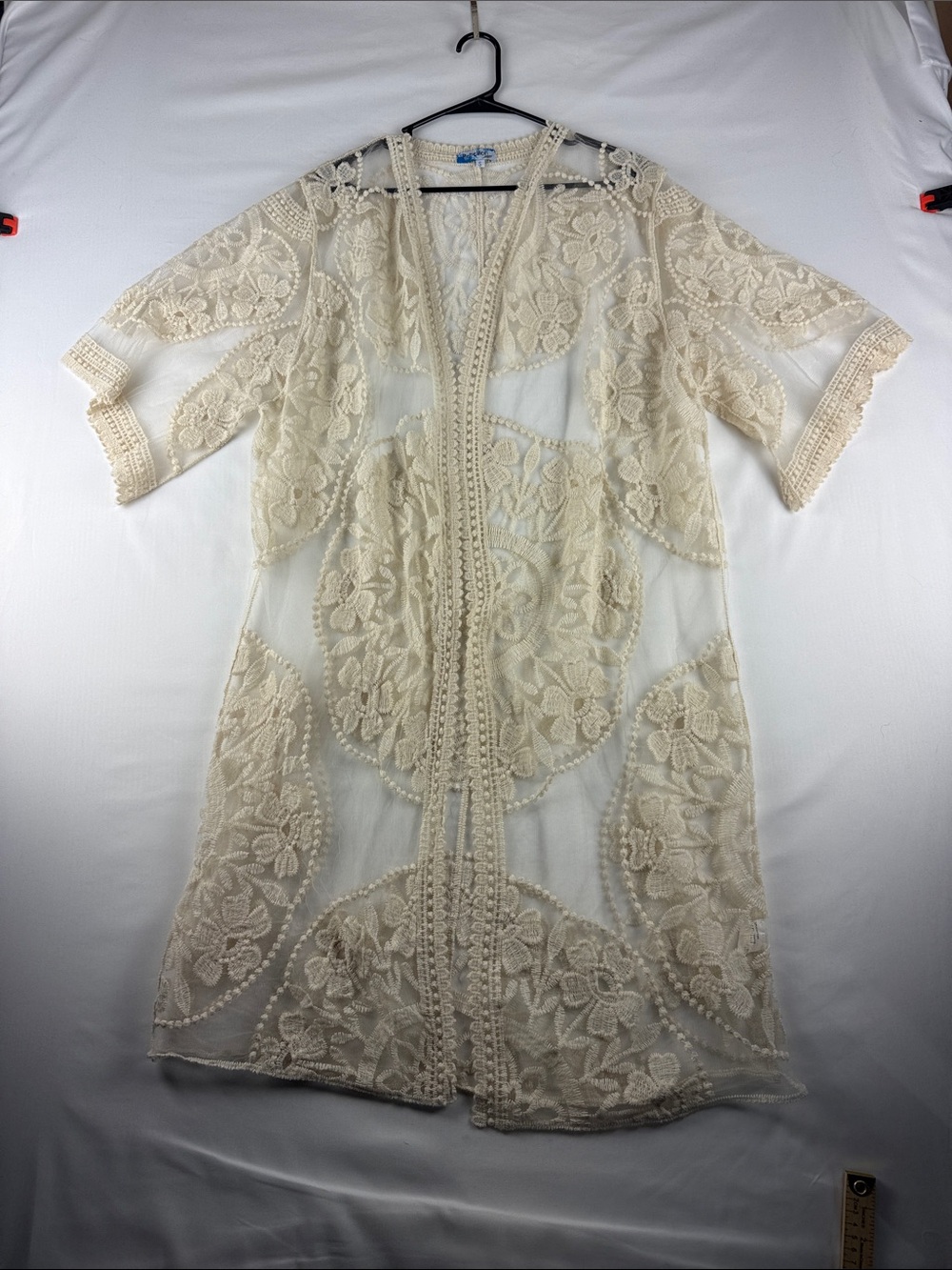 Rebellion Again Ivory Lace Cardigan Size S